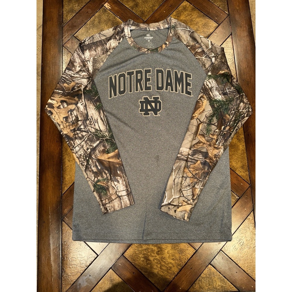 Men's Long Sleeve T-Shirt - Notre Dame Fightin' Irish - Camo - Large
